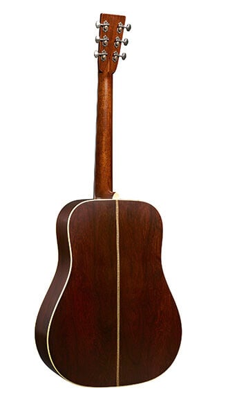 Back of Martin Custom Shop D-28 1937 Madagascar Rosewood Guitar