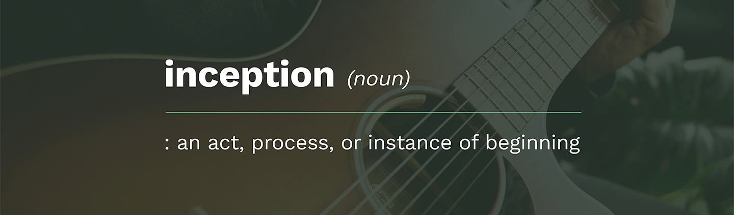 Photo of an acoustic guitar